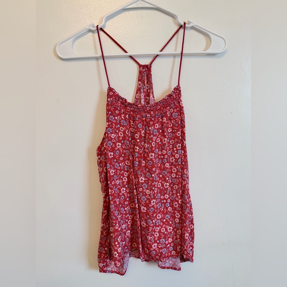 No Boundaries Red Floral Racerback Cami